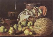 Melendez, Luis Eugenio Still-Life with Melon and Pears oil painting picture wholesale